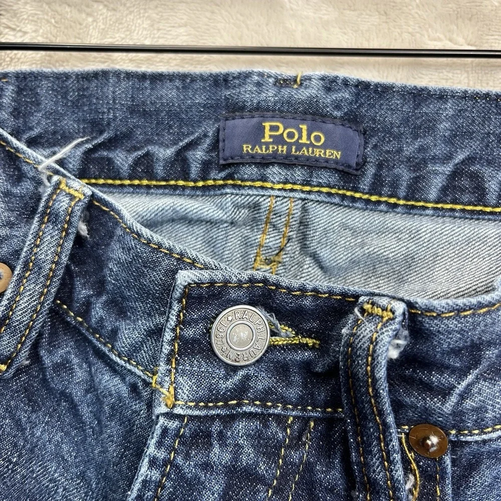Polo Ralph Lauren Jeans Mens The Classic Fit Distressed Patch Grunge 30x30(29.5)